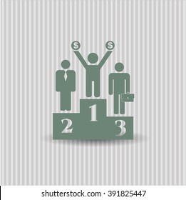 Icono vectorial de la Competencia Comercial (podio)