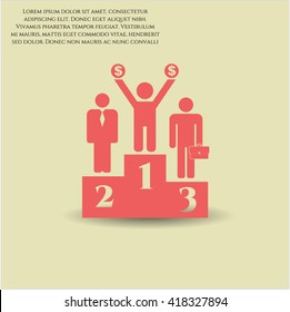 Business Competition (podium) vector icon