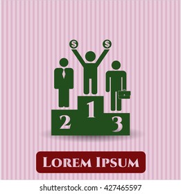 Business Competition (podium) vector icon
