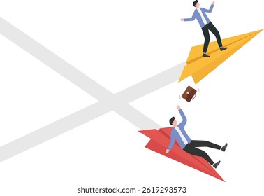 Business competition, Profit graphic design, vector illustration

