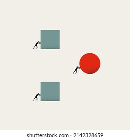 Business competition vector concept. Symbol of challenge, winner, opportunity, solution. Minimal design eps10 illustration.