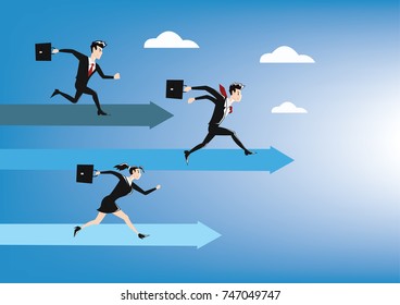 Business Competition Business Vector Illustration Stock Vector (Royalty ...