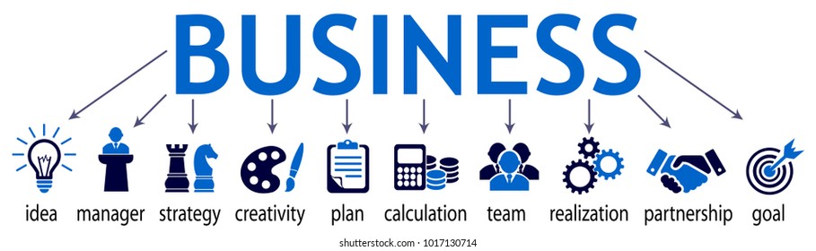 Business components – stock vector