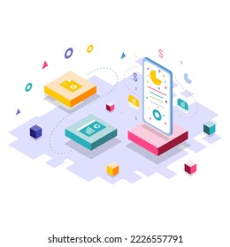 business with computer infographic vector
