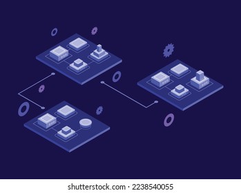 business with computer and infographic vector design 
business isometric design vector