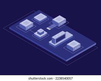 business with computer and infographic vector design 
business isometric design vector