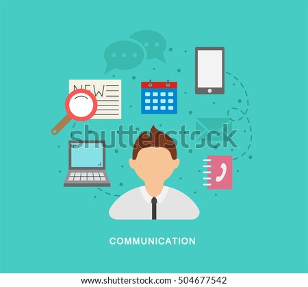 Business comunication vector icons art