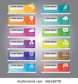 Business concept with 12 options, parts, steps or processes. Can be used for workflow layout, diagram, number options, web design.