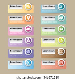Business concept with 12 options, parts, steps or processes. Can be used for workflow layout, diagram, number options, web design.