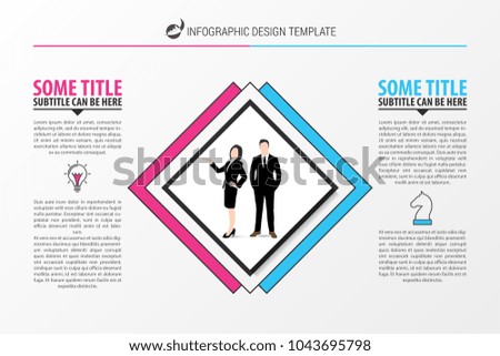 Business concept with 2 steps. Infographic design template. Vector illustration