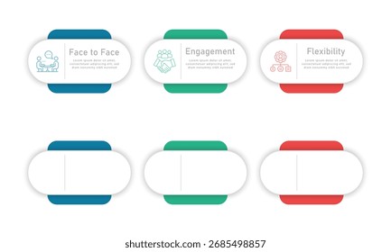 Business concept with 3 steps, options, process. Vector illustration.