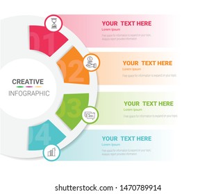 Business concept with 4 equal options, parts, steps or processes. Startup layout for your project.