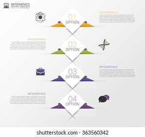 Business concept with 4 options. Infographic template. Vector illustration.