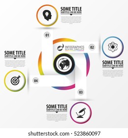Business concept with 4 options. Infographic design template. Vector illustration