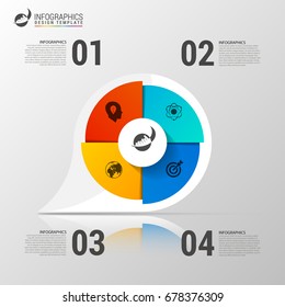Business concept with 4 options. Infographic design. Vector illustration