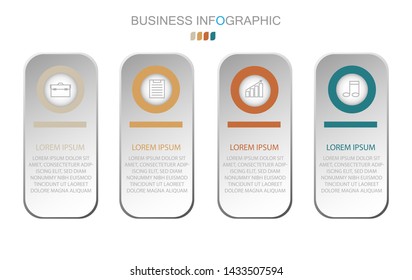 Business concept with 4 options, steps or processes.Infographic design template and marketing icons.