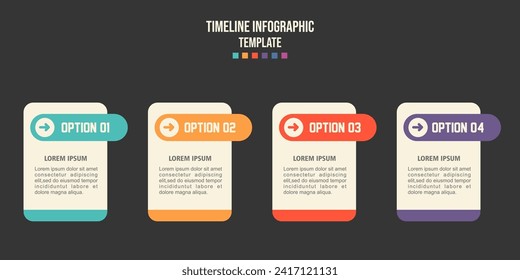 Business concept with 4 options, steps or processes. Infographic design.
