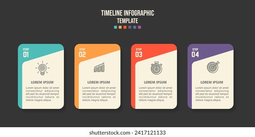 Business concept with 4 options, steps or processes. Infographic design.