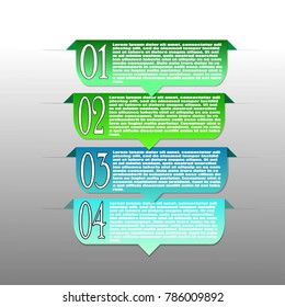 Business concept with 4 options, steps or processes. Infographic design vector and marketing icons can be used for workflow layout, diagram, annual report, web design. 
