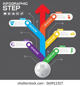 Business concept with 5 options, parts, steps or processes. Can be used for workflow layout, diagram, number options, web design.