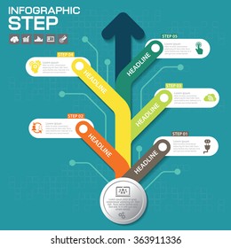 Business concept with 5 options, parts, steps or processes. Can be used for workflow layout, diagram, number options, web design.