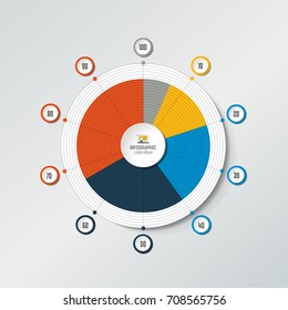 Business concept with 5 options, parts, steps. Vector scheme, chart, infograph, infographic.