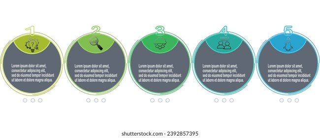 Business concept with 5 options, steps.Presentation business infographic template with icons.You can used for process diagram, presentations, workflow layout, banner, flow chart.
