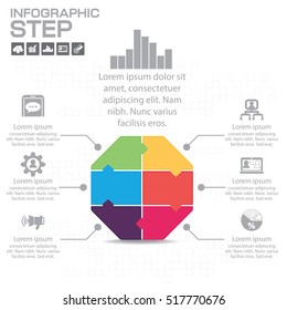 Business concept with 6 options. Eps 10. Can be used for diagram, banner, number options, workflow layout, step up options, web design etc.