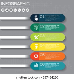 Business concept with 6 options, parts, steps or processes. Can be used for workflow layout, diagram, number options, web design.