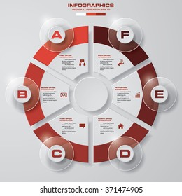 Business concept with 6 options, parts, steps or processes. Abstract background. 
EPS10.