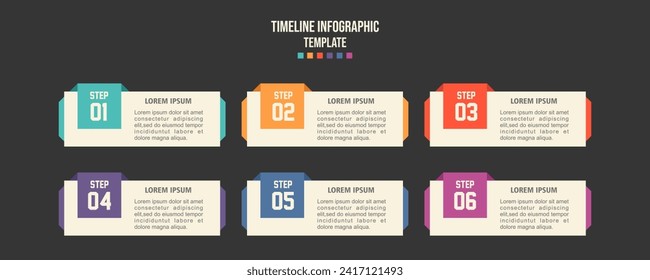 Business concept with 6 options, steps or processes. Infographic design.