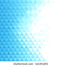 Business concept abstract geometric background with blue mosaic triangles