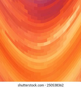 Business concept abstract orange background with geometric mosaic shapes