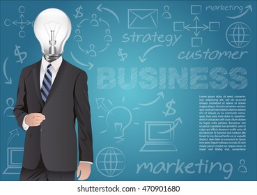 Business concept background design template. Vector illustration