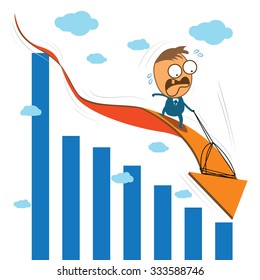 Business concept in badly economy or financial situation.