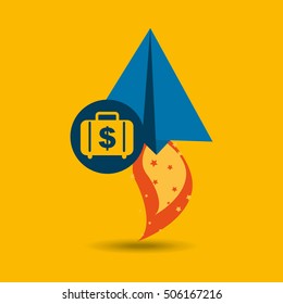 business concept. bag money. start up graphic vector illustration