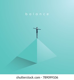 Business Concept Of Balance, Vector Illustration. Symbol Of Work Life Balance, Equality, Stability. Eps10 Vector Illustration.