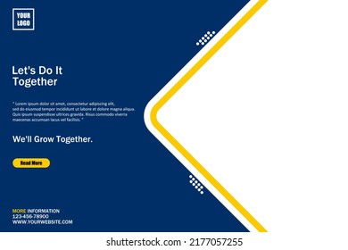 Plantilla de banner de concepto de negocio, Business Teamwork corporate.