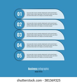 Business concept with banners for options, parts or steps. Infographic design elements set. Can be used for web design, business presentation etc. Stock vector.