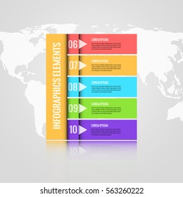 Business concept with banners for options, parts or steps. Infographic design elements set. Can be used for web design, business presentation etc. Stock vector.