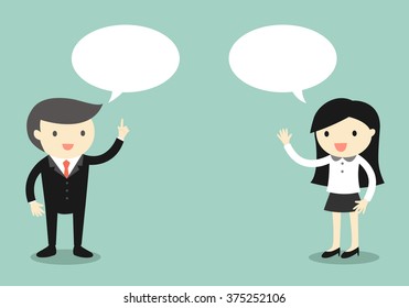 Two Cartoon People Talking High Res Stock Images Shutterstock