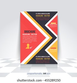 Business Concept Brochure Design. Multicolored Background, Catalog Cover Template, Corporate Leaflet Template