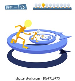 	
Business concept bulb people. Vector illustration. Flat style.