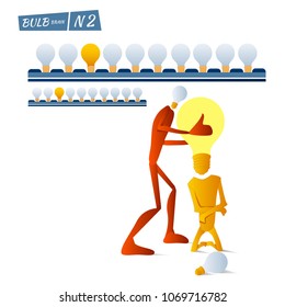 	
Business concept bulb people. Vector illustration. Flat style.
