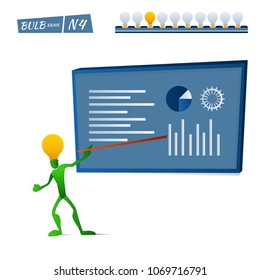	
Business concept bulb people. Vector illustration. Flat style.