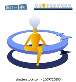 	
Business concept bulb people. Vector illustration. Flat style.