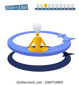 	
Business concept bulb people. Vector illustration. Flat style.