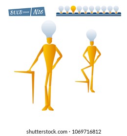 	
Business concept bulb people. Vector illustration. Flat style.