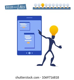 	
Business concept bulb people. Vector illustration. Flat style.
