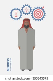Business concept. Businessman Idea. Flat design.